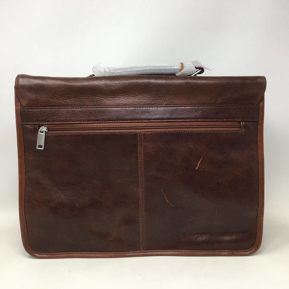 Wilsons Leather New York Rugged Portfolio Briefcase, OS - Brown - Picture 2 of 11